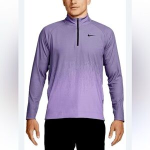 Nike Tour Men's Dri-FIT ADV Purple Quarter-Zip Golf Top NWT Size XL